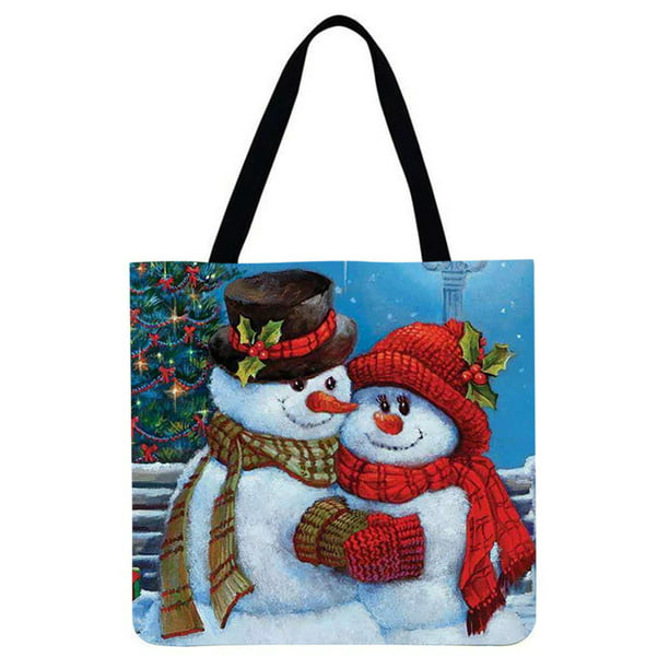 Led Christmas Tree Lights Snowman Womens fashion Handbags Shoulder Bags Handle Satchel 
